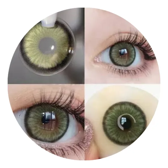 Pupilentes Ojo Coreano Super Naturales 14.2mm De Un Año Verde
