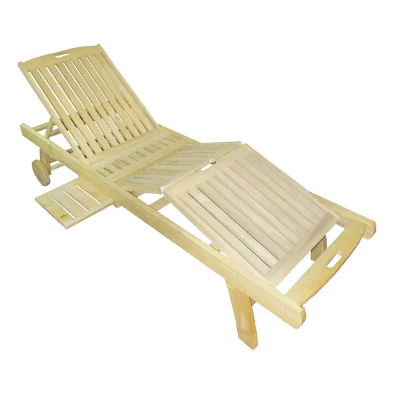 Tumbona Silla Madera Para Exteriores Piscina Terraza Jardín
