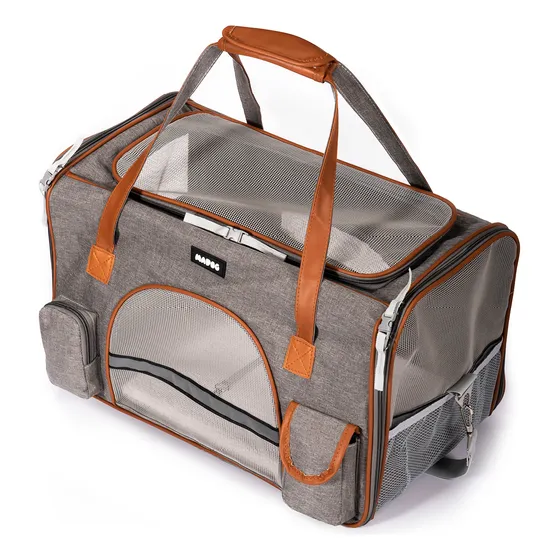 Bolsa Transporte Pet Grande Viagem Cabine Avião Madog Lux Cl Cor Cinza