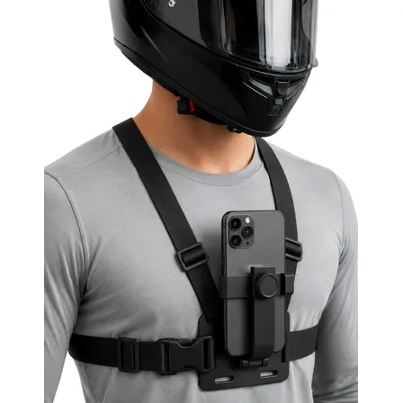 Suporte Torso Celular Câmera Gopro Ajustável Peitoral Tomóvi Preto