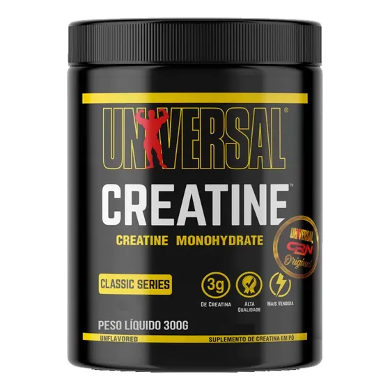 Suplemento Creatina 300g Classic Series Universal Pó Sabor Neutro Pote