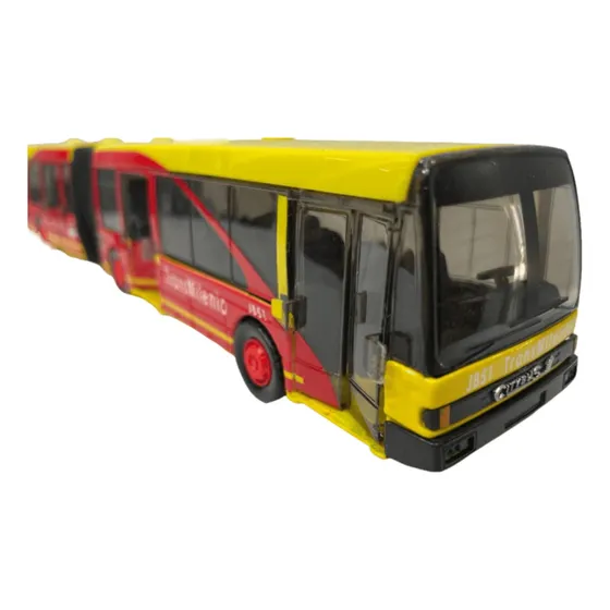 Bus Transmilenio Metálico Articulado 30cm Original Coleccion