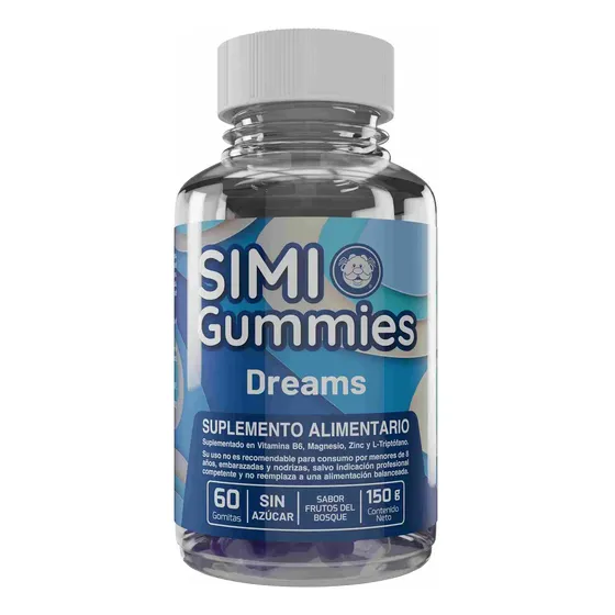 Simi Gummies Dreams | Sueño Descanso | 60 Capsulas Sabor Frutos Del Bosque | Cuotas sin interés