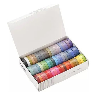 Set Of 60 Rolls Of Rainbow Washi Tape,craft Tape 1 Set Of 60 Rolls Of Rainbow Washi Tape,craft Tape 1