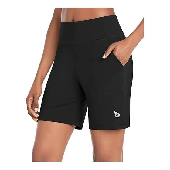 Bermudas De Correr Para Mujer, Shorts Largos Deportivo Negro