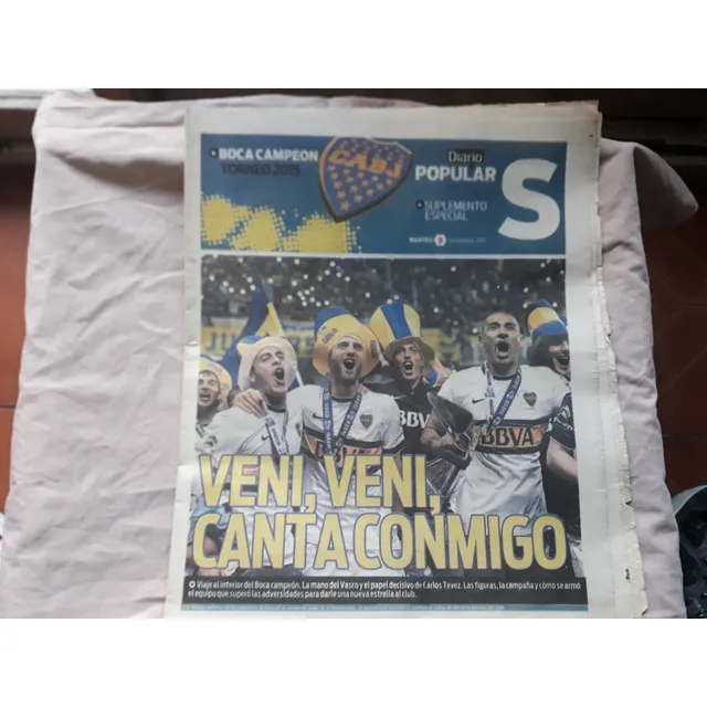 Diario Popular Boca Campeon Suplemento Y Poster 3-11-2015