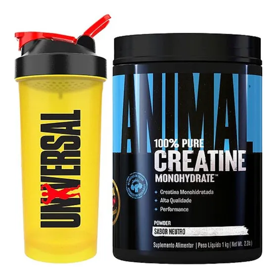 Creatina Universal Nutrition Animal 1kg + Coctelera Sin Sabor