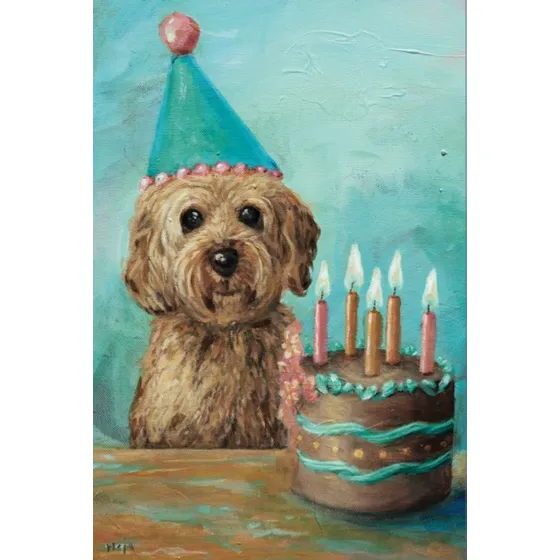 Tarjeta Spring 2025 Con Sobre - Perrito De Cumpleaños