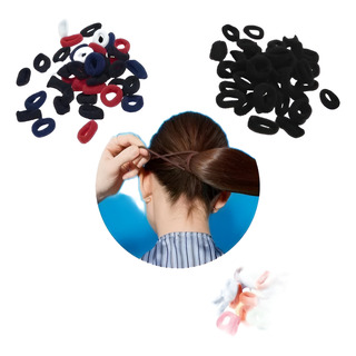 160 Mini Donas Para Cabello De Colores Elásticas 160 Mini Donas Para Cabello De Colores Elásticas