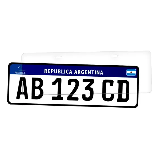 Cubre Patente Auto Porta Protector Transparente Pack X2u.