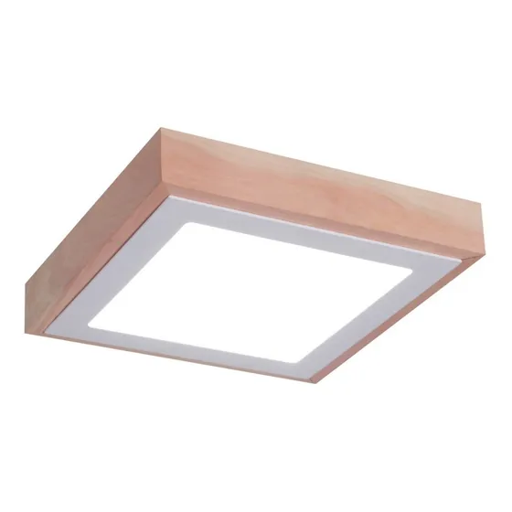 Plafon Madera Deco Led 18w 26x26 Panel Lucciola Vg