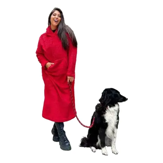 Maxi Buzo Pijama Unisex De Corderito Peluche Super Largo 