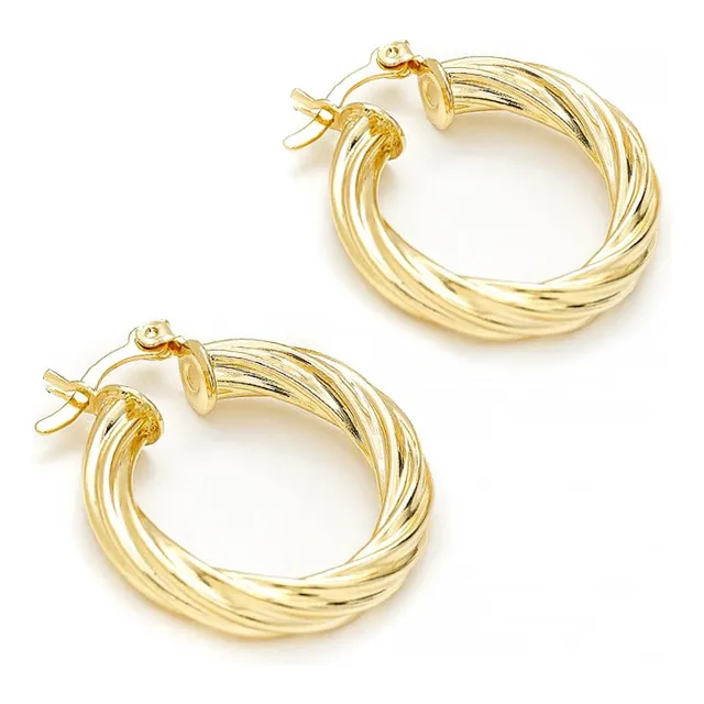 Aretes Candongas Oro Laminado 18k Iconic Store