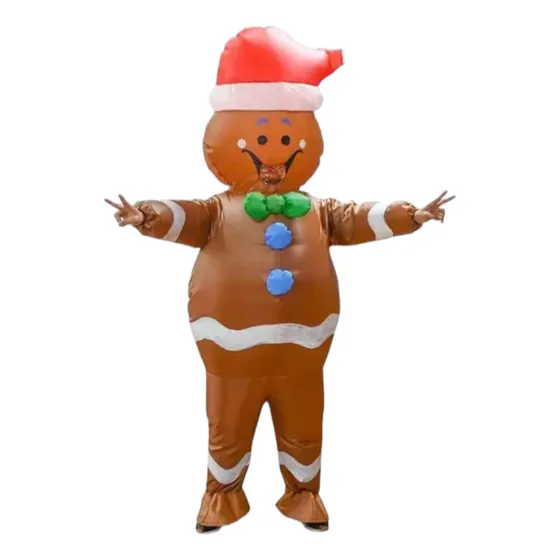Botarga Inflable De Galleta Gengibre Navideño Disfraz