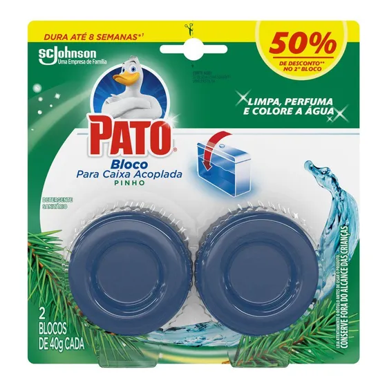 Detergente Sanitário Para Caixa Acoplada Pato Pinho 2un 40g