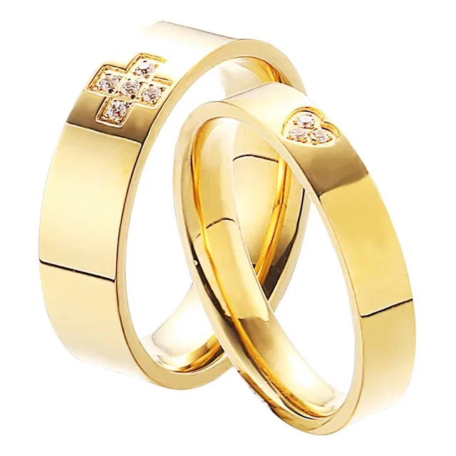 Argollas De Matrimonio Oro Laminado + Estuche Ref.03