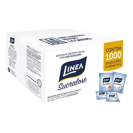 Adoçante em Pó Linea Sucralose com 1000 Sachês