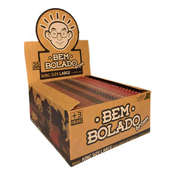 Caixa Seda Smoking Bem Bolado Brown King Size Large