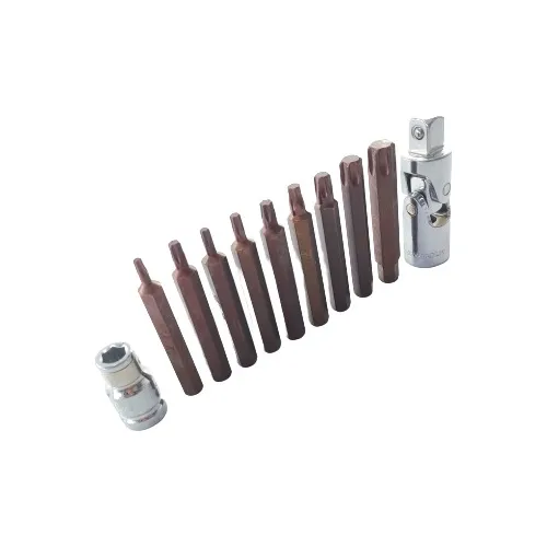 Kit Jogo Chave Torx Bits T20 T25 T27 T30 T35 T40 T45 T55 T60