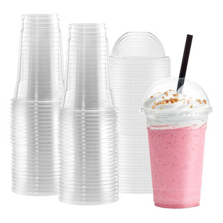 Vasos Para Frappe Con Tapa Domo 16oz Cupple 100 Piezas Cristalino Vasos Para Frappe Con Tapa Domo 16oz Cupple 100 Piezas Cristalino