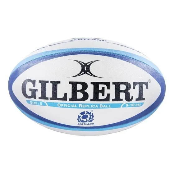 Pelota De Rugby N 5 Gilbert Réplica Uar Argentina De Cuero Artificial Color Escocia