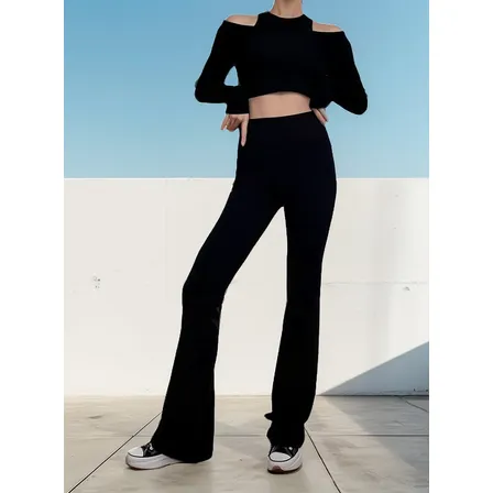 Calza Flare Pants Pata Elefante Pantalón Bota Ancha Mujer