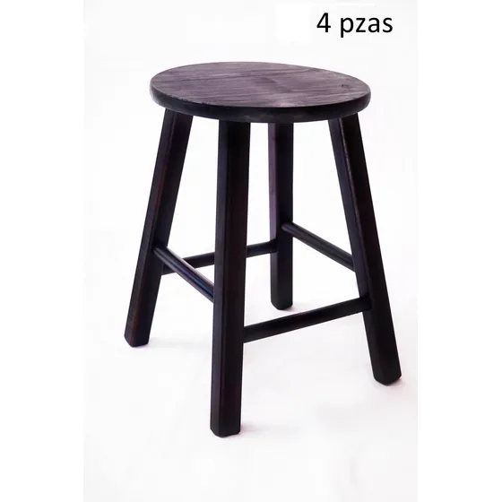 Taburete De Madera 45cm 4 Unidades