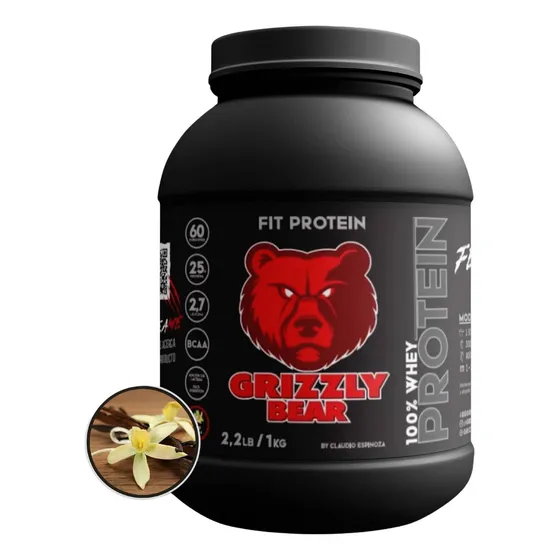 Suplemento en polvo GRIZZLY BEAR Proteína sabor vainilla x 2kg