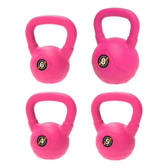 Set De 4 Pesas Rusas Kettlebell Kit Funcional Entrenamiento