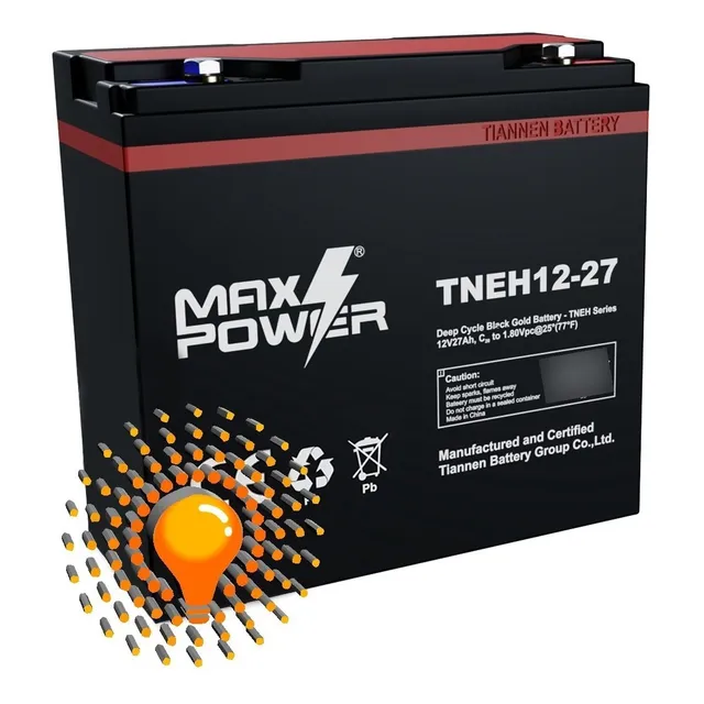 Batería Vrla Gel  12v 27ah Maxpower/motos Electricas