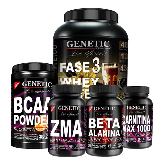 N° 1 Proteina Fase 3 Bcaa Beta Alanina Carnitina Zma Genetic