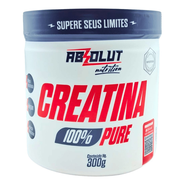 Creatina 100% Pure 300g Absolut Sabor Sem Sabor - Kit 2 Un Creatina 100% Pure 300g Absolut Sabor Sem Sabor - Kit 2 Un