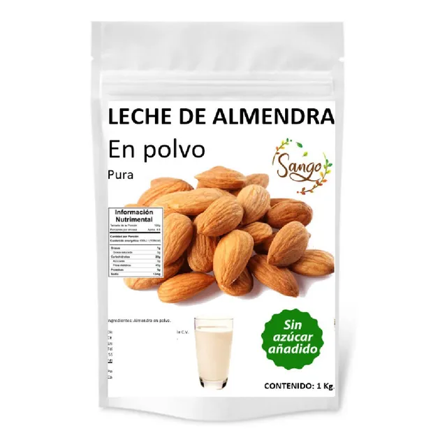 1 Kg De Leche De Almendra En Polvo, Vegana Y Sin Azucar
