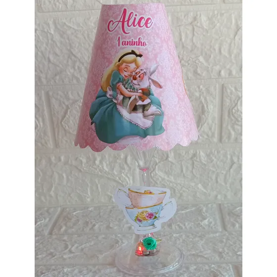 10 Un. Alice No País Das Maravilhas Ou Outro Tema Abajur 