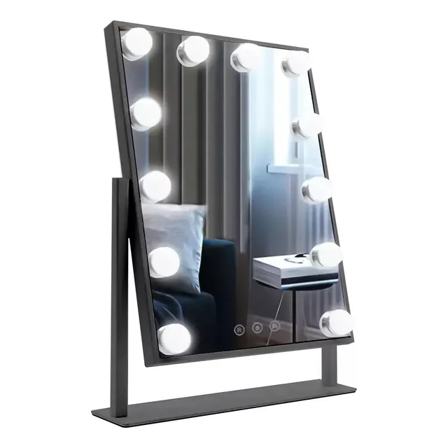 Espejo Maquillaje Tocador Profesional Led 12 Luces Usb 360°