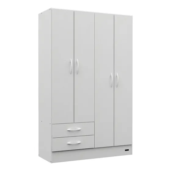 Placard Ropero 4 Puertas 2 Cajones Blanco Pack 24 Mosconi