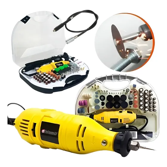Kit Mini Retífica 500w Profissional Com Acessórios Completa