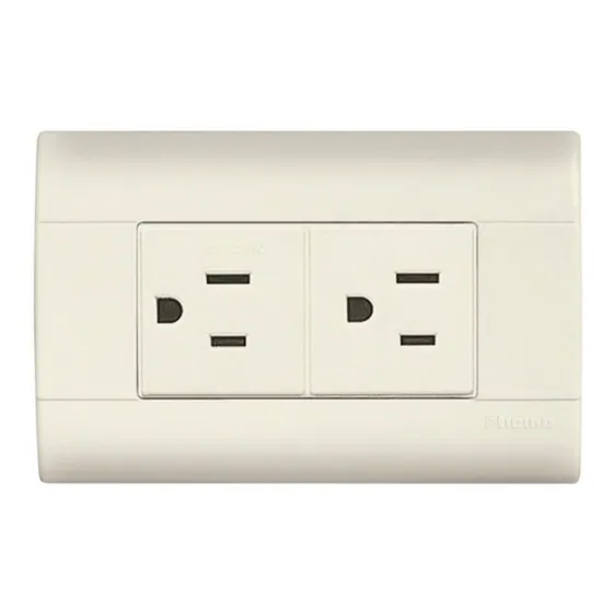 20 Contacto Electrico Con Placa Polarizado Dupl Modus E6028n