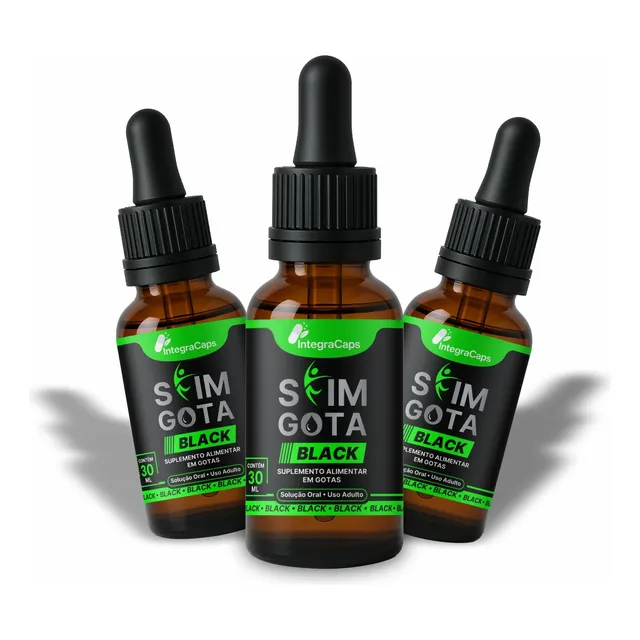 3 Slim Gota Black 100% Natural 30ml Envio Imediato