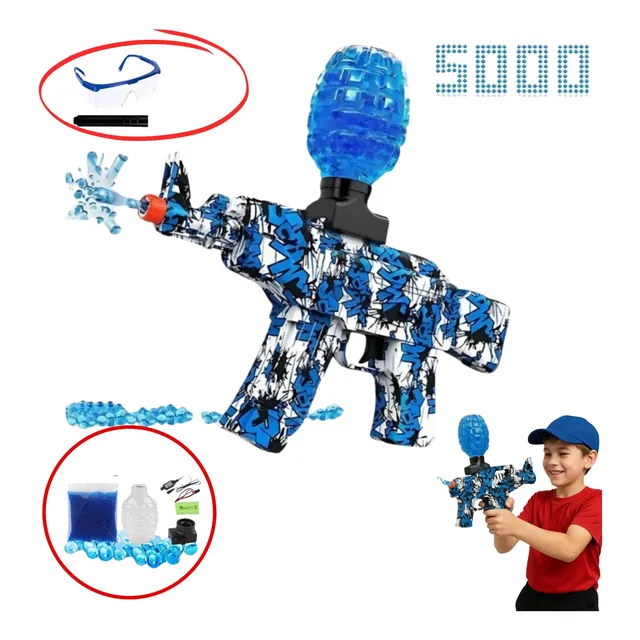 Arma Bolinha De Gel Arminha Ak47 Metralhadora Automática