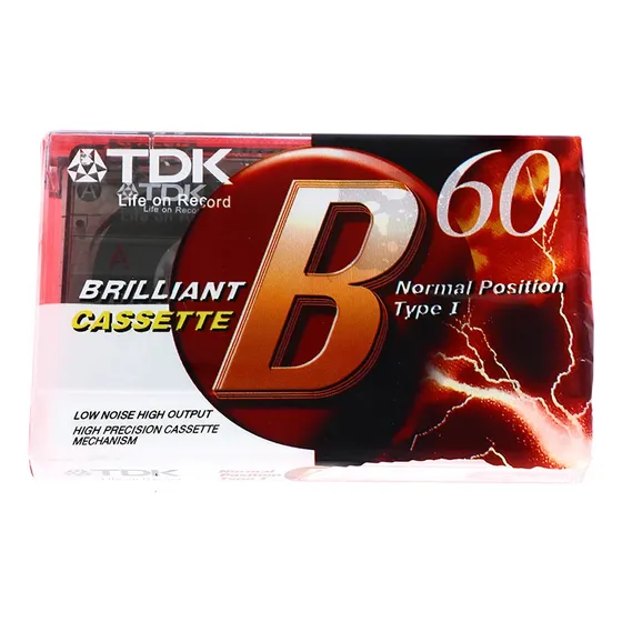 Fita Cassete Virgem 60 Minutos Tdk B60 - BRILLIANT CASSETTE