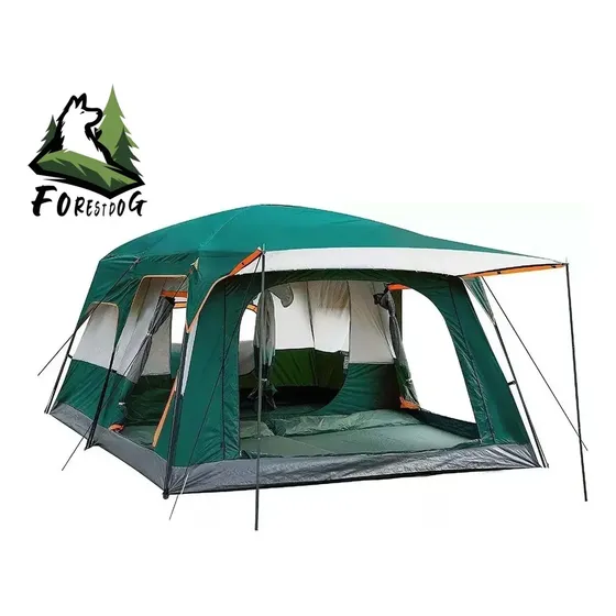 Barraca de Acampamento Forestdog para até 15 Pessoas, Impermeável 2000mm com Varanda e Mosquiteiro