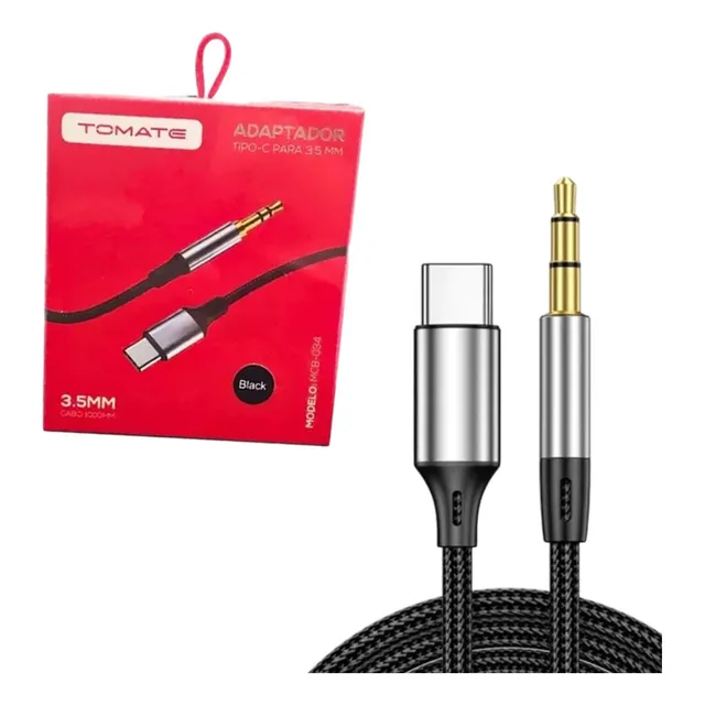 Cabo Auxiliar Para Som Veicular P2 X Tipo C 1m Para Samsung