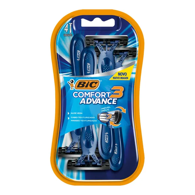 Bic, Rastrillo Para Hombre, Rasurador De Tres Hojas, Comfort