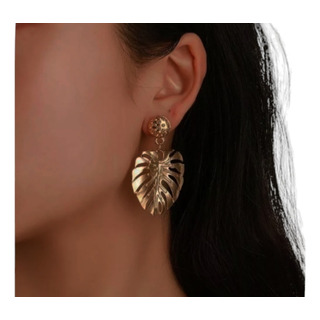 Aretes Largos Calados De Hojas Aretes Largos Calados De Hojas
