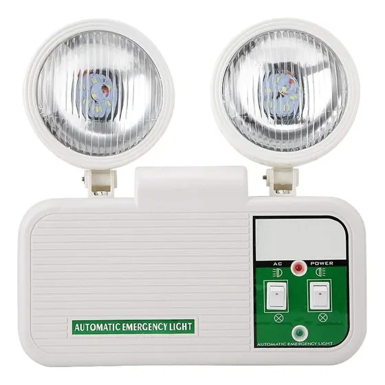 Lampara Led De Emergencia Con Doble Foco 2w Luz Blanca