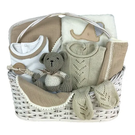 Canasta Recién Nacido- Batita Pelele Dralon - Set Maternidad