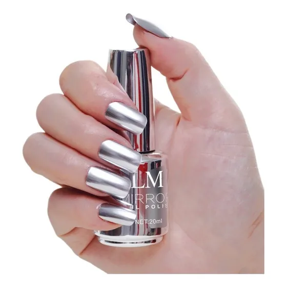 A Unha Cromada Esmalte Metálico H Magic To5h Espelho Effect