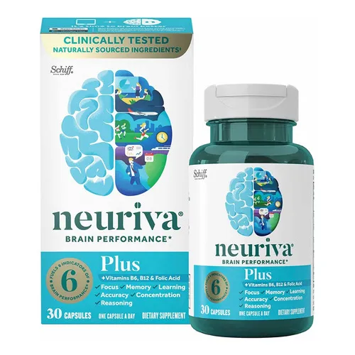 Neuriva Plus Brain (30 Cápsulas) Perfomance Hechas En E.u. Sabor Sin Sabor