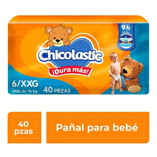 Pañales Chicolastic Etapa 6 Unisex 40 Piezas